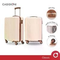 ราคา Caggioni กระเป๋าเดินทางรุ่นคลาสสิค (Classic) 65026 size 20 นิ้ว Cream สีครีม (1732406871640212573)