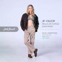 ราคา กางเกงชิโนผู้หญิงทรงคาร์โก้ Handwerk JF-CG/CR Straight Fit Cream High Waisted Jack Russel (1730291386919586666)