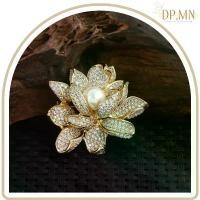 ราคา เข็มกลัด High CZ ชุบทอง 18K รูปดอกไม้     ขายดีประจำเดือนนี้ (1731812125867476503)