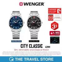 ราคา Wenger CITY CLASSIC 42mm Slim, Minimalistic and Classical Watch นาฬิกา สวิสฯ (1730951093974632691)