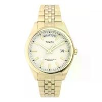 ราคา Timex TW2V68300 Legacy Day and Date Ivory Dial Stainless Steel Quartz 36mm (1730350713686821651)