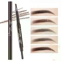 ราคา ดินสอเขียนคิ้ว กันน้ำ ดินสอเขียนคิ้วแบบหมุน eyebrow pencil 2 in 1 5 สีให้เลือก (1731994520318609496)