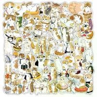ราคา พร้อมส่งสุนัขโกลเด้น japan CUTE แมว cat STICKER 50แผ่น กันน้ำ สติ๊กเกอร์ แว่นกันแดด KUSO ink (1732251771133069947)