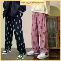 ราคา กางเกงขายาว ผ้าลูกฟูก กางเกงทรงกระบอก vintage ผู้ชาย กางเกงสตรีท แนะนำ (1732145537383827217)