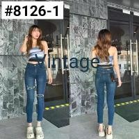 ราคา #กางเกงยีนส์เอวสูง #มาใหม่ล่าสุด️#แต่งขาดทรงสวย #ขาเดฟเอวสูงผ้ายืด เนื้อผ้าดีมากผ้านิ่มใส่สบาย #ป้ายVintage (1732220646850266452)