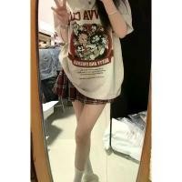 ราคา เสื้อยืด Miss Betty Micro Loose ผ้าฝ้าย แขนสั้น ดีไซน์การ์ตูน Retro อเมริกัน สไตล์ Betty Boop (1732237243091159447)