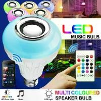 ราคา หลอดไฟลำโพงบลูทูธ E27 หลอดไฟ LED อัจฉริยะ RGB เพลงลำโพง หลอดไฟ ลำโพงบลูทูธไร้สาย ตกแต่ง หลอดไฟรีโมท Music Bulb 12W (1730126316941445644)