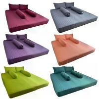 ราคา Bedsheet.BKK ผ้าปูที่นอน มี3.5ฟุต/5ฟุต/6ฟุต Fitted Sheet King/Queen/Single Size รหัส168. (1731535077554423762)