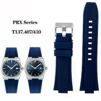 ราคา สายนาฬิกายางสำหรับ Tissot PRX Series Super Player T137.410 สายรัดกีฬา กันน้ำ ทำจากซิลิโคนนิ่ม สร้อยข้อมือ สีดำและสีน้ำเงิน 24x12mm (1732475142624675742)