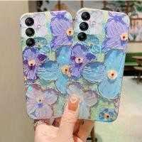 ราคา เคสโทรศัพท์, สำหรับ Samsung galaxy A25 5G, รูปแบบดอกไม้สีม่วง 3D ใหม่ร้อน, การออกแบบ Rhinestone Blu-ray, เคสยางนิ่ม, เคสโทรศัพท์แฟชั่น, SamsungA25 5G (1730108221130967218)