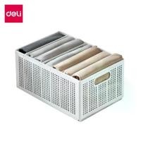 ราคา Deli ตะกร้าใส่ของ ตะกร้าใส่ของแบ่งช่อง ตะกร้าพลาสติก มีแผ่นกั้นสำหรับปรับแบ่งสัดส่วน วางซ้อนกันได้ พับเก็บได้ ไม่เสียรูป ใส่ของอเนกประสงค์ Storage Box (1732082925374507735)