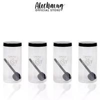 ราคา [COD] Alechaung กระปุกพลาติกใส 4 ชิ้น กระปุกใส่อาหาร 1000ml โหลพลาสติกใส storage box ขวดโหลพลาสติก กระปุกใส่ผงชา โหลพลาสติกใหญ่ กระปุกใส กระปุกฝาเกลียว (1732285764909631001)