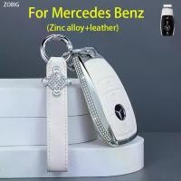 ราคา ฝาครอบกุญแจ Fob หนังโลหะผสมสังกะสี, ZOBIG, สำหรับ Mercedes Benz E Class W213, E200, E260, E300, C A S Class, เคสกุญแจรีโมทรถยนต์ Metris, พร้อมพวงกุญแจ (1732497095189824866)