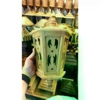 ราคา [COD] โคมไฟไม้สัก ทรงหลังเต่าฉลุ ติดผนัง พร้อมขั้วเกลียว E/ึ #โคมไฟไม้สัก #โคมฉลุ #โคมไฟลานนา (1732114981554914583)