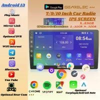ราคา เครื่องเล่นมัลติมีเดียวิทยุรถยนต์ Android 13, 7/9/10 นิ้ว, 2din, เสียงสเตอริโอ, การนำทาง GPS, WiFi, 2DIN, สเตอริโอติดรถยนต์, สากล, เหมาะสำหรับรถยนต์, มีให้เลือก 6+64G (1732056008318682929)