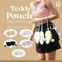 ราคา Teddy House : Fluffy Pouch with Hand Strap กระเป๋า หน้าหมี กระเป๋าสตางค์คล้องมือ ขนFluffy สุดนิ่ม สินค้าดี (1731807209986753822)