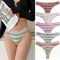 ราคา กางเกงในผ้าฝ้าย, สำหรับผู้หญิง, ลายสายรุ้ง, T-back, สำหรับเด็กผู้หญิง, เอวต่ำเซ็กซี่, จีสตริง, ชุดชั้นใน (1732353692614755733)