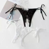 ราคา กางเกงชั้นในเซ็กซี่ สีดำและสีขาว สายหนัง ดีไซน์ T-back ลูกไม้ผูกด้านข้าง ชุดชั้นในสตรี ซีทรู 3 ชิ้น 59 หยวน เสื้อ ใน ดันอก สวย ดัน ดู ม ชุด ชั้น ใน ใส่ สบาย เสื้อ ชั้น (1731195915545183291)