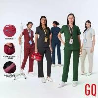 ราคา [ไม่ปักชื่อ] GQ Pro MED Women Scrub Premium Collection - เสื้อสครับผู้หญิง ผ้าสะท้อนน้ำ ใส่สบาย ยับยาก (ไม่ปักชื่อ) (1732251132676113632)