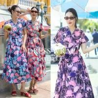 ราคา Dress wrap Cattleya เดรสทรงป้ายผูกเอวลายดอกสวยหวาน เดรสใส่เที่ยวทะเล ชุดลายดอกแซ่บๆ (1730586510050101321)