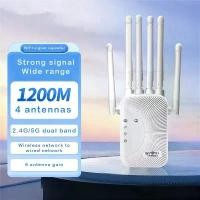 ราคา ตัวขยายสัญญาณ WiFi, ตัวขยายสัญญาณ WiFi ไร้สาย 1200Mbps, Dual-Band, 2.4G และ 5G, ตัวขยาย WiFi, เสาอากาศ, เครื่องขยายสัญญาณเครือข่าย, ตัวจัดการอินเทอร์เน็ต WPS (1731578263856646684)