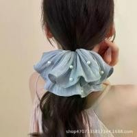 ราคา Scrunchie ที่คาดผม, ผ้าเพิร์ลเมเซอร์เรียลลิคสุดหรูหรา, ที่คาดผม, เหมาะสำหรับหางม้า, หัวบอล, ยางรัดผมขั้นสูง, มีสีฟ้าอ่อน, สีเหลืองอ่อน, สีดำ (1731977652122191839)
