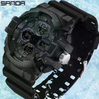 ราคา 【COD SANDA Sports Men's Watches Luxury Military Quartz Electronic Watches Shockproof Waterproof Digital Wristwatch (1732177419456579424)