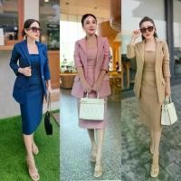 ราคา Lalita Brand สูทกระโปรง ชุดสูทผู้หญิง ยาว5ส่วน ชุดสูท 3ชิ้น สูททำงาน สูทแฟชั่น สินค้าไทย ตรงปก ส่งจากไทย งานสวยมาก เนื้อผ้าTopshopยืดหยุ่นกระชับตามตัว กระเป๋าใช้ได้จริง ซิปหลัง ไม่ใช่สม็อคยางยืด (1729