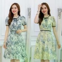 ราคา ALERT BRAND เดรสพิมพ์ลาย แพทเทิร์นสวยเรียบๆ มีดีเทลจับจีบช่วงคอ ผูกโบว์สวยเก๋ ตัดขอบเอวและแขน สวยเรียบร้อย ลายผ้าพิมพ์ลายเส้นตัดสีพื้น (1730798851525151478)