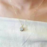 ราคา Treasure &Treasures | *รุ่นถอดจี้ไม่ได้* สร้อยคอเงินแท้รุ่น lucky necklace สร้อยคอเงินแท้ จี้หินนำโชค มินิมอล สายมู (1732329660470429590)