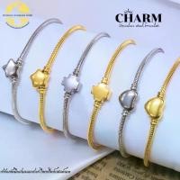 ราคา [COD] APICHAYA สร้อยข้อมือสแตนเลสแท้ ไทยสไตล์แฮนด์เมด กำไลสแตนเลส CHARM ลายCORSS ลายดาว ลายหัวใจ สีทองเลเซอร์ และสีสแตนลส ความยาว 15-20 เซนติเมตร (1731888195913418223)