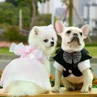 ราคา พร้อมส่ง ชุดคู่งานแต่ง เสื้อสูท ทักซิโด้ เดรสเจ้าสาว ชุดราตรี ใส่ออกงาน หรูหรา for pet เสื้อผ้าสัตว์เลี้ยง สุนั... (1732494449945052660)