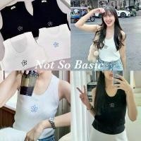 ราคา Saturday Mania | Not So Basic Tank Top เสื้อกล้ามผ้าร่องยืดปักลายดอกไม้ (1731387196161033421)