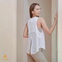 ราคา Cover Tank เสื้อกล้ามออกกำลังกายผู้หญิง เสื้อกล้ามกีฬา เสื้อคลุมสปอร์ตบรา หน้าสั้น หลังยาว เสื้อโยคะ FitMeSportswear คลังสินค้า (1732362806247851531)