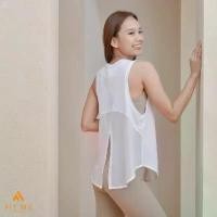 ราคา Cover Tank เสื้อกล้ามออกกำลังกายผู้หญิง เสื้อกล้ามกีฬา เสื้อคลุมสปอร์ตบรา หน้าสั้น หลังยาว เสื้อโยคะ FitMeSportswear ขายดี (1732363932627273005)