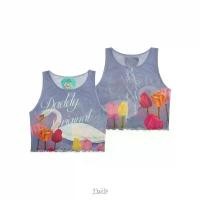 ราคา DADDY | Swanlake tank top เสื้อกล้ามแขนกุด ผ้าตาข่าย พิมพ์ลายสุดน่ารัก (1731384613053171695)