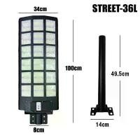 ราคา สว่างถึงเช้า!! ไฟถนนโซล่าเซลล์STREET-LIGHT-36L 150000W ไฟถนนโซล่าเซลล์ ส่องได้36ช่อง ไฟถนน ส่องสว่างถึงเช้า ประกัน 1 ปี (1730127023503149917)