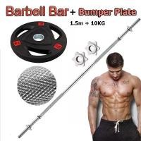 ราคา Barbell Bar แกนบาร์เบล ยาว（150/180cm）ขนาดแกน 1 นิ้ว เหล็กตัน Dumbble แผ่นน้ำหนัก 10 KG (1730615984264874723)