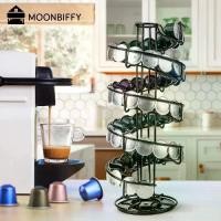 ราคา ที่วางฝักกาแฟแบบหมุนได้ ชั้นวางเกลียวหมุนได้ 40 แคปซูล ขาตั้งทาวเวอร์สำหรับ Dolce Gusto Nespresso k-cup Nespresso ที่วางแคปซูล (1729843265173686422)