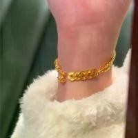 ราคา สร้อยข้อมือมะระเหรียญทองห้าพรมเซียนสำหรับผู้หญิงราคาไม่แพงหรูหรา Niche ประณีตสไตล์จีนใหม่สไตล์แห่งชาติโชคลาภและความมั่งคั่งม้วนความมั่งคั่ง-ดึงดูดเครื่องประดับมือ พวงกุญแจ evil e (1732307330914682245)