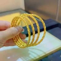 ราคา สร้อยข้อมือถักชุบทองสำหรับผู้หญิง, วิธีโบราณ, สร้อยข้อมือปิดวงกลมธรรมดาแบบบิดเกลียว, ทองแดงชุบทอง, สร้อยข้อมือทองเทียม, สตรีมสดและ drop shipping jewelry mystery jar accessories (1732264203460708210)