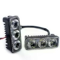 ราคา FS ไฟเดย์ไลท์ LED 12V ( 1คู่ ) ไฟ DRL daytime running lights 3จุด กันน้ำ 100% (1732460843657102674)