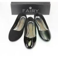 ราคา [ส่งฟรี] 1338/1,1A,1B รองเท้าคัชชูนักศึกษา คัชชูส้นแบน FAIRY หนัง PU (1732282291116149727)