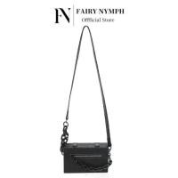 ราคา Fairy Nymph กระเป๋าทรงกล่อง กระเป๋าผู้หญิง เทรนด์เท่ๆ กระเป๋าแฟชั่นทรงสี่เหลี่ยมเล็ก ตกแต่งเก๋ๆ กระเป๋าสะพายข้าง กระเป๋าสายโซ่ กระเป๋าสะพายข้างสีดำ big sale (1731975275619583761)