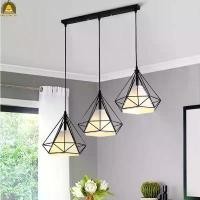 ราคา โคมไฟห้อย ไฟวินเทจ สไตล์อินดัสเทรียล ขั้ว e27 Ceiling Lights ห้องนั่งเล่น คาเฟ่ บาร์ โคมไฟส้ม ไฟแต่งห้อง โคมไฟเพดาน ปรับได้ แสง 3 สี ความเรียบง่าย จี้ไฟ โคมไฟLED ไฟแต่งสวน โคมไฟแขวน ขั้วไฟ (1731218542