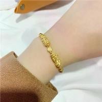ราคา สร้อยข้อมือลูกปัด Pi Xiu, ทองเหลืองชุบทอง, สำหรับผู้หญิง, เลียนแบบสร้อยข้อมือทอง 24K, สร้อยข้อมือเหรียญ, มาใหม่ (1730275412500122085)