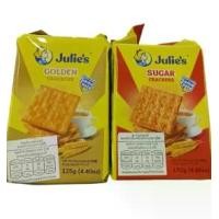 ราคา ขนม Julie's CRACKERS แครกเกอร์ ตรา จูลี่ส์ มี2รสให้เลือก รส SUGAR 132 กรัม / รส GOLDEN 125 กรัม (1731521483840324637)