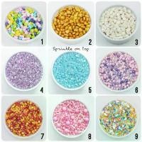ราคา เม็ดน้ำตาลตกแต่งเค้ก No.1-25 ขนาด 25g/100g น้ำตาลแต่งหน้าเค้กแฟนซี น้ำตาลรูปดาว น้ำตาลรูปหัวใจ Sugar Sprinkle (1729637546628515971)