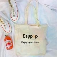 ราคา Esypop กระเป๋าผ้าแคนวาสสีพื้นงานซับในดี canvas bag camera bag (1731337474921039601)