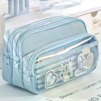 ราคา กล่องดินสอใสหลายชั้น แฟชั่นที่น่ารัก ความจุมาก กระเป๋าดินสอใส กระเป๋า Marker กระเป๋าปากกาแบบมีซิป เหมาะสำหรับเครื่องใช้สำนักงาน (1731706825846457871)